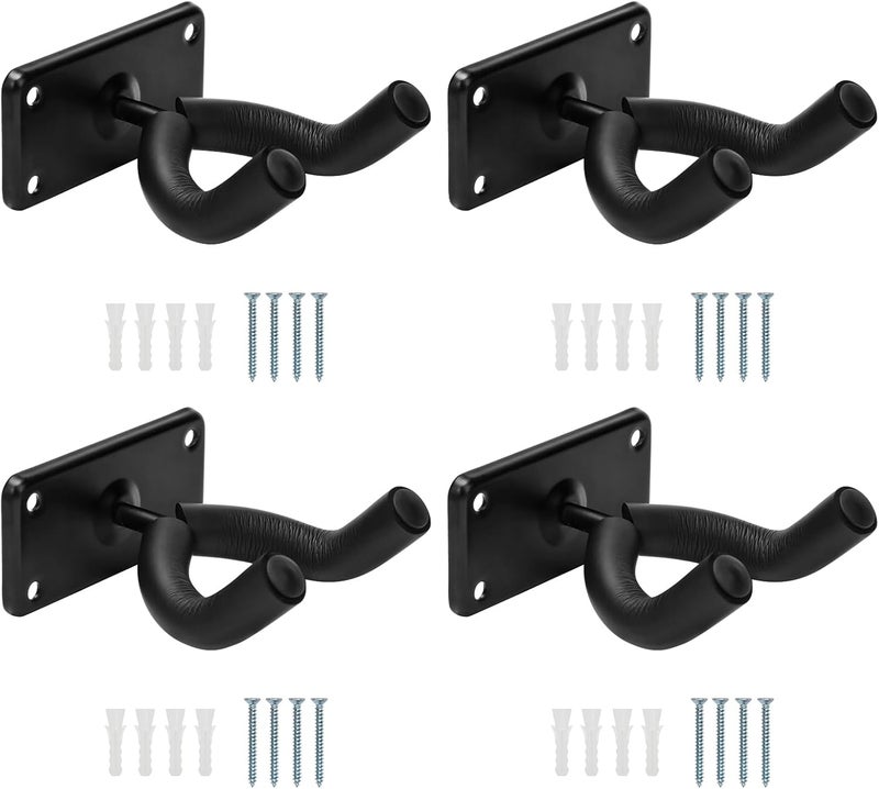 Coolrunner حامل جدار لوح التزلج، 4 عبوات حامل جدار لوح التزلج لتخزين وعرض الألواح، خطافات لوح التزلج تناسب لوح التزلج، جيتار، لوح طويل، ألواح ثلجية، كاملة مع براغي - Image 1